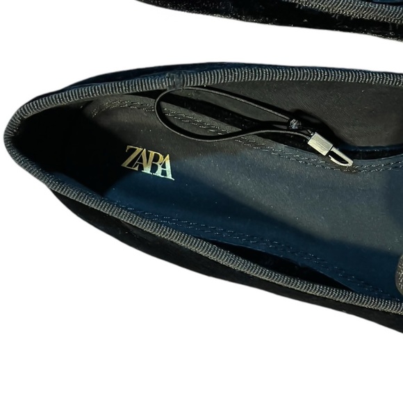 Zara Embellished Velvet Loafers - Picture 8 of 10